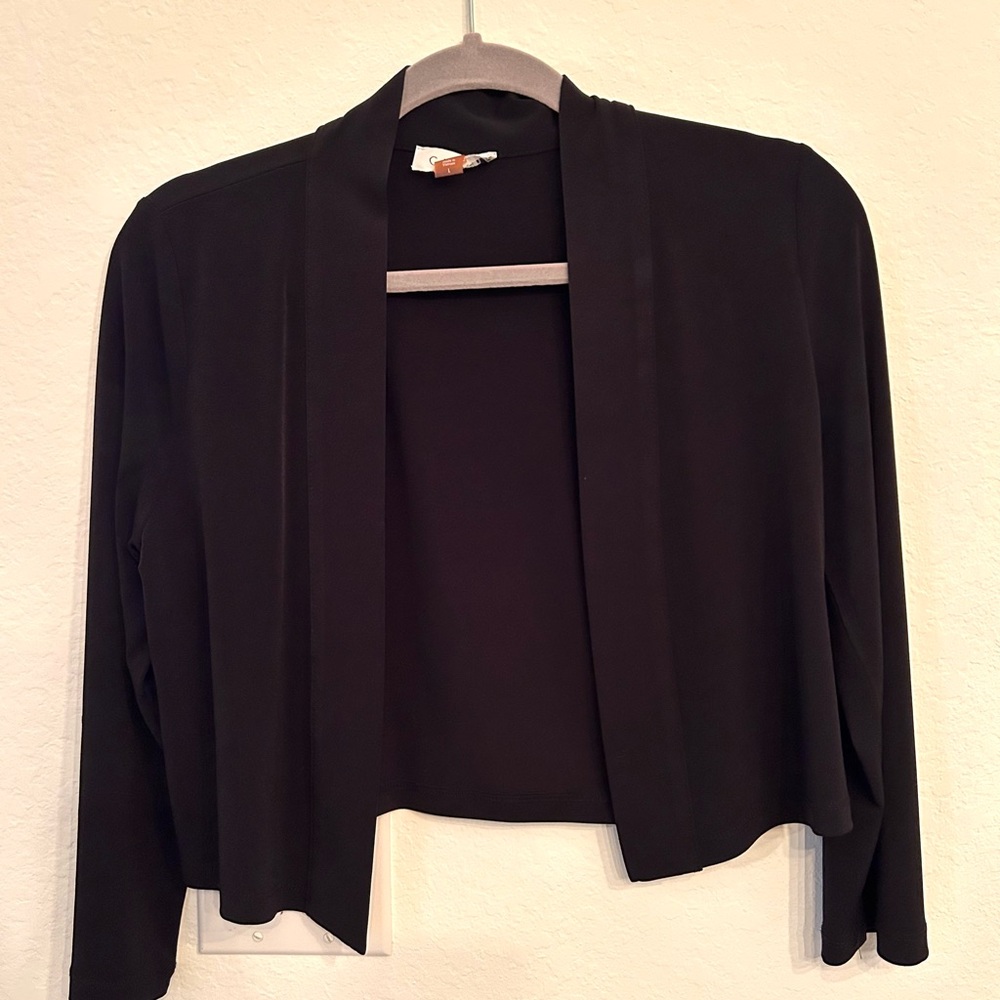 CALVIN KLEIN Women's Black Shrug Size L